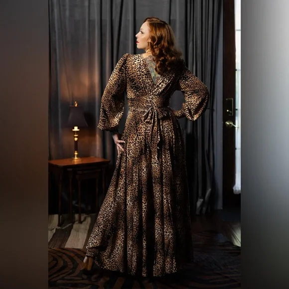 Trashy Diva Leopard-Print Maxi Gene Dress in Tan and Brown - Picture 6 of 9